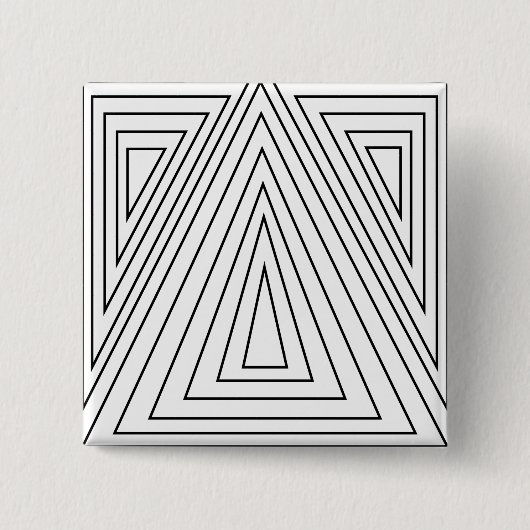 Dreiecksmuster Schwarz-Weiß Button (Vorderseite)