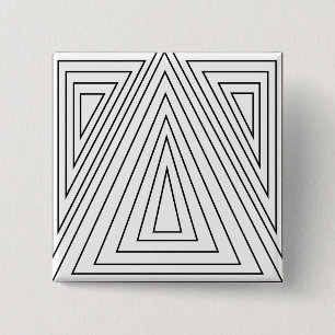 Dreiecksmuster Schwarz-Weiß Button