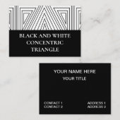Dreiecksmuster Schwarz-Weiß Visitenkarte (Vorne/Hinten)