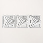 Dreiecksmuster Schwarz-Weiß Yogamatte (Rückseite (Horizontal))