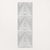 Dreiecksmuster Schwarz-Weiß Yogamatte (Vorderseite)