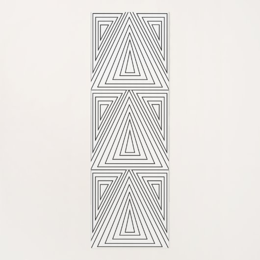 Dreiecksmuster Schwarz-Weiß Yogamatte (Rückseite)