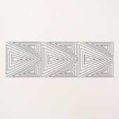 Dreiecksmuster Schwarz-Weiß Yogamatte (Vorderseite (Horizontal))