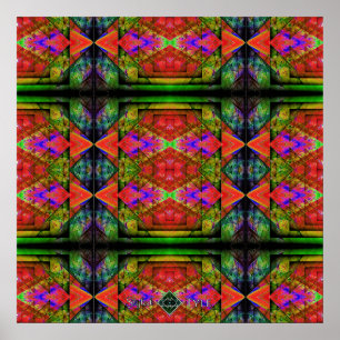 Dreiecksprisma-Quilt 2 umkehren Poster