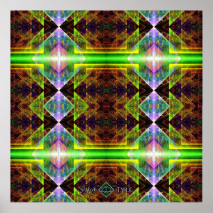 Dreiecksprismen-Quilt Poster