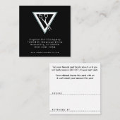 Dreiecksquadrat der Referenzbarberschere Empfehlungskarte (Vorne/Hinten)