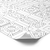 Dreiecksraster-Farbseite Abstrakte Mustergestaltun Poster (Ecke)