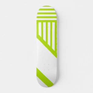 Dreiecksstreifen in Kalkgrün und Weiß Skateboard