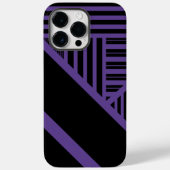 Dreiecksstreifen in Lila und schwarz Case-Mate iPhone Hülle (Rückseite)