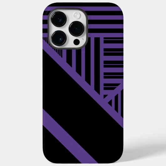 Dreiecksstreifen in Lila und schwarz Case-Mate iPhone Hülle (Rückseite)