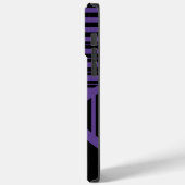 Dreiecksstreifen in Lila und schwarz Case-Mate iPhone Hülle (Rückseite / Links)