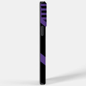 Dreiecksstreifen in Lila und schwarz Case-Mate iPhone Hülle (Rückseite / Rechts)