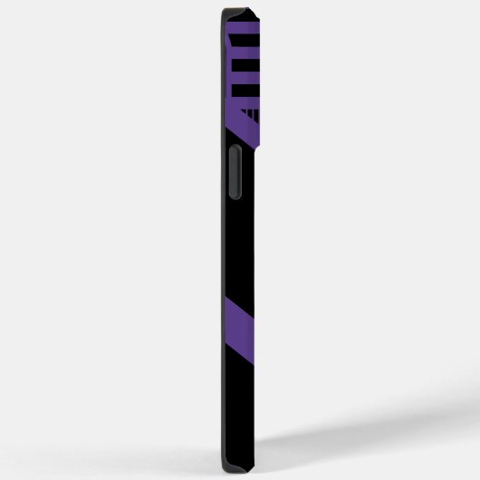 Dreiecksstreifen in Lila und schwarz Case-Mate iPhone Hülle (Rückseite / Rechts)