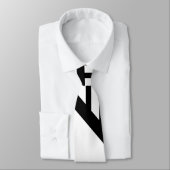 Dreiecksstreifen in Schwarz und Weiß Krawatte (Gebunden)