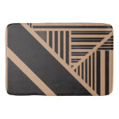 Dreiecksstreifen in Tan und Schwarz Badematte (Vorderseite)
