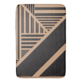 Dreiecksstreifen in Tan und Schwarz Badematte (Vorderseite Vertikal)