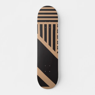 Dreiecksstreifen in Tan und Schwarz Skateboard