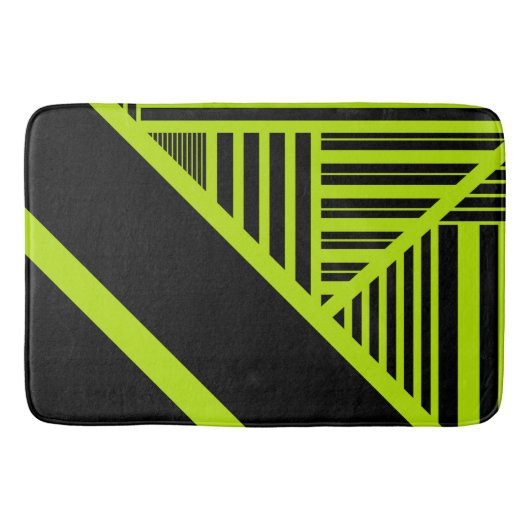 Dreiecksstreifen - Kalkgrün Badematte (Vorderseite)