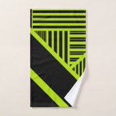 Dreiecksstreifen - Kalkgrün Badhandtuch Set (Handtuch)
