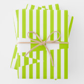 Dreiecksstreifen - Kalkgrün und Weiß Geschenkpapier Set (Beispiel)