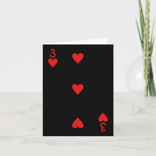 Dreier der Herzen Kartenspiel Spielkarten Hallowee Karte