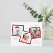 Dreier-Foto-Familienurlaub Postkarte (Stehend Vorderseite)