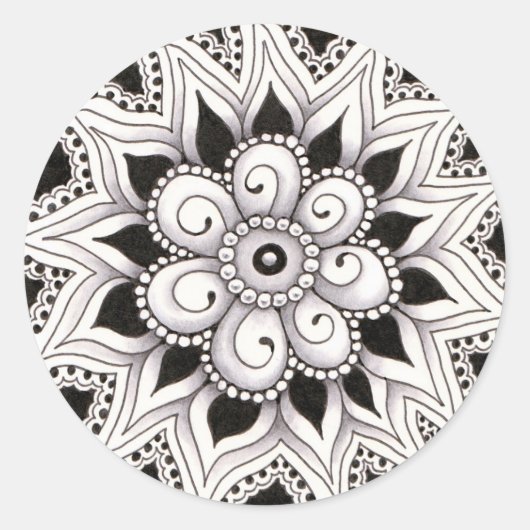 Dreier Kreis Runder Aufkleber (Vorderseite)