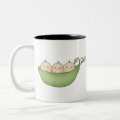 Dreiergruppe-Erbsen in einer Hülse Zweifarbige Tasse (Links)