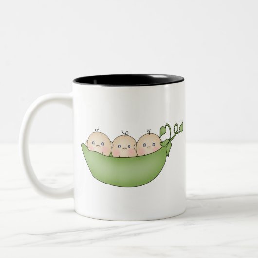 Dreiergruppe-Erbsen in einer Hülse Zweifarbige Tasse (Links)