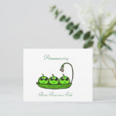 Dreiergruppe-Geburts-Mitteilung Ankündigungspostkarte (Stehend Vorderseite)