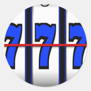 DREIERGRUPPE SIEBEN SCHLITZE RUNDER AUFKLEBER