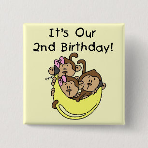 Dreiergruppen 2. - Zwei Mädchen und ein Junge Button