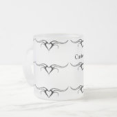 Dreierherzen Mattglastasse (Vorderseite Links)