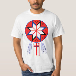 DreierMi'Kmaq Forum-Symbol und Flagge T-Shirt