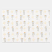 Dreierset flache Geschenkpapierbögen Geschenkpapier Set (Vorderseite 3)