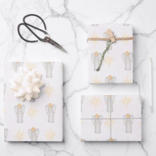 Dreierset flache Geschenkpapierbögen Geschenkpapier Set (Vorderseite)
