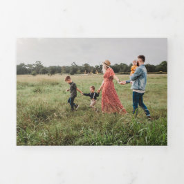 Dreifach 4 Foto Weihnachtskarte Dreifach Gefaltete Urlaubskarte