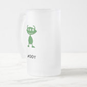 Dreifach Auge w00t grün Mattglas Bierglas (Vorderseite Links)