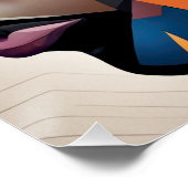 Dreifach bedroht afrikanische schwarze Frau Art Poster (Ecke)