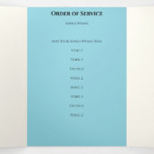 Dreifach Beerdigungsprogramm - Feier des Lebens Dreifach-gefaltete Programmkarte (Innenseite Mitte)