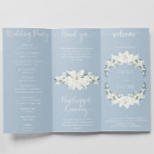 Dreifach bläulicher Hochzeitskalender Flyer