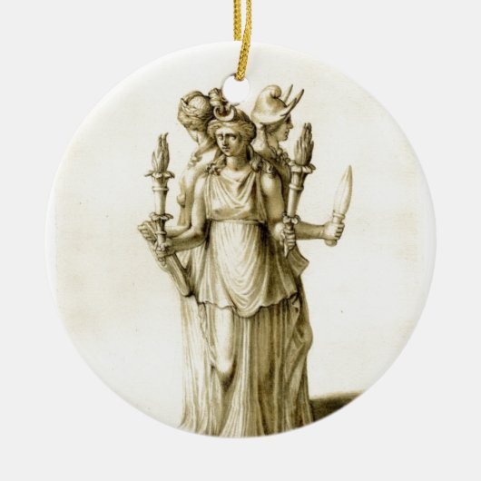 Dreifach-Bodied Hecate Keramikornament (Vorne)