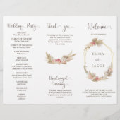 Dreifach-Boho-Blumenhochzeit Flyer (Vorne)