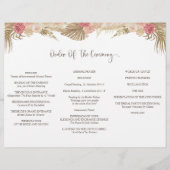 Dreifach-Boho-Blumenhochzeit Flyer (Hinten)