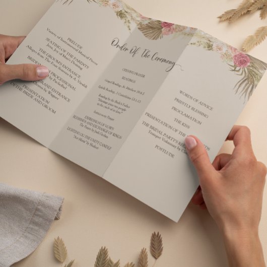Dreifach-Boho-Blumenhochzeit Flyer