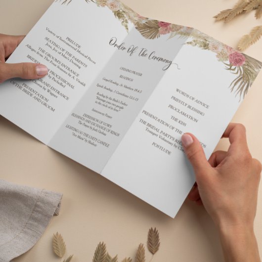 Dreifach-Boho-Blumenhochzeit Flyer