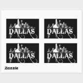 Dreifach D (Dallas, Texas) Rechteckiger Aufkleber (Blatt)