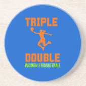 Dreifach-Doppel-Frauenbasketball Getränkeuntersetzer (Vorne)