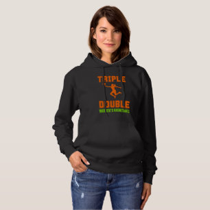 Dreifach-Doppel-Frauenbasketball-Shirt Hoodie