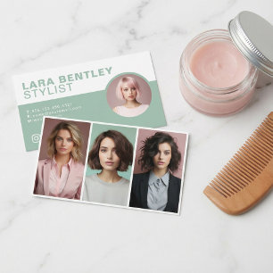 Dreifach Foto Stylist Social Media, Profil Foto Visitenkarte